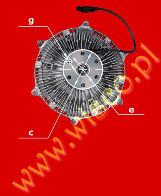 Sprzęgło wiskotyczne 84416325 pasujące do ciągników rolniczych CASE MAGNUM 290